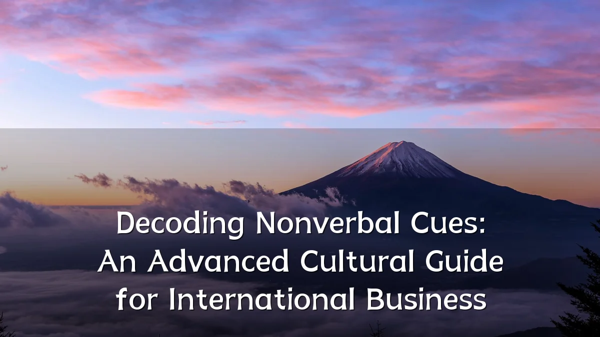 Decoding Nonverbal Cues: An Advanced Cultural Guide for International Business