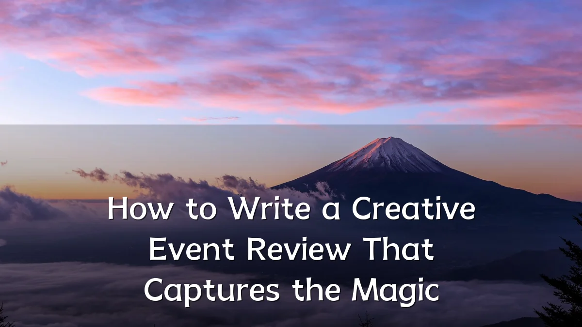 How to Write a Creative Event Review That Captures the Magic